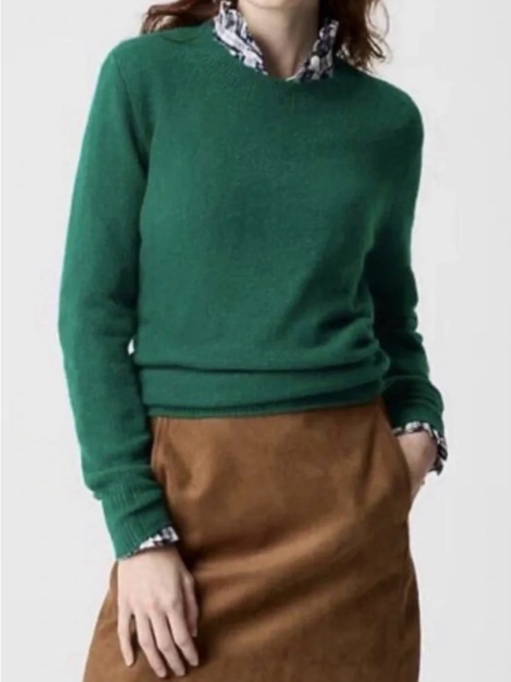 J Crew So Soft Green Crewneck Women's Sweater